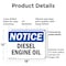 Signmission Diesel Engine Oil OSHA Notice Sign, Plastic, 18in W x 12in L, 2PK OS-2PACK-NS-P-1218-L-10990 - alternate 7